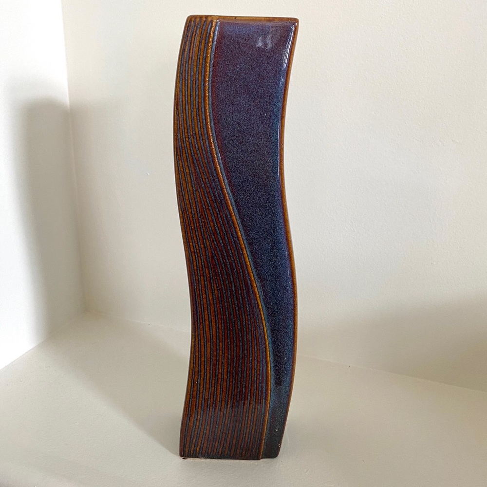 Blue/Purple Vase with Orange Detailing